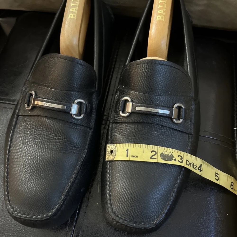 COPY - Prada Black Leather Loafers Prada Italian Size : 2DD118 8 - Picture 3 of 11